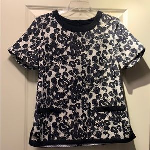 JADE black and cream top